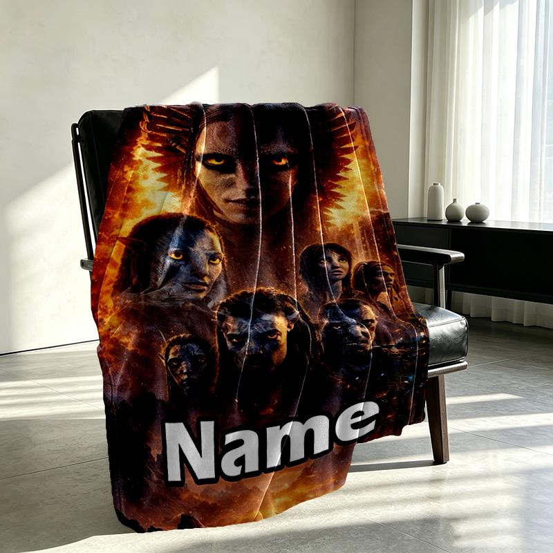 Custom Name Personalized Avatar Print Blanket, Home Decor, Bedroom, Sofa, Camping, Couch, Gifts for Birthday Christmas