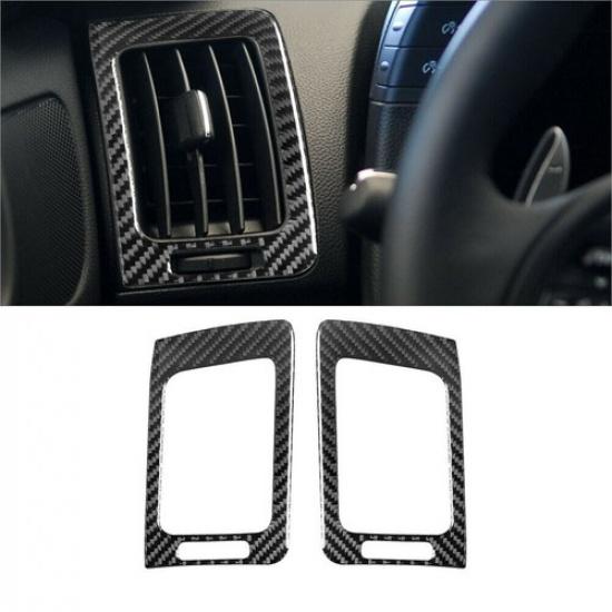 2Pcs For Infiniti G37 Sedan 2010-2013 Carbon Fiber Side AC Air Vent Cover Trim
