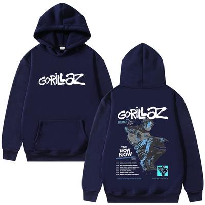 Худи с графикой альбома The Now группы Gorillaz, мужская и женская одежда, модная толстовка оверсайз, мужские винтажные худи