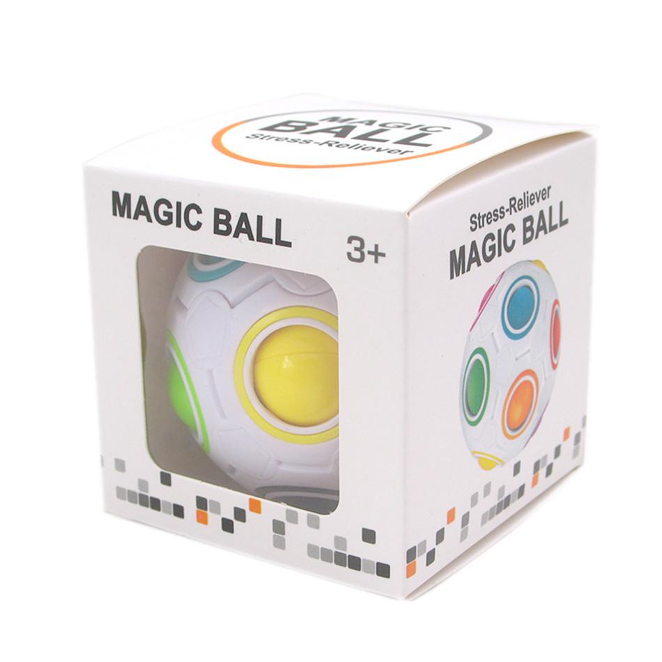 Радужный шар-головоломка, сферический волшебный куб, игрушка для взрослых и детей, пластиковый креативный футбол, обучающие развивающие игрушки, подарки для детей