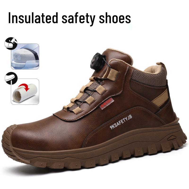 6KV Insulated Anti-Smash & Puncture Microfiber Leather Work Shoes for Electricians – Comfortable & Wear-Resistant Protection