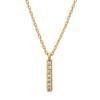 Line Gold Necklace Made In Italy Azuki Chain Zirconia Silver 925 Birthday Present Gift Popular Adult Gift BOX Included [Matthewmark] Women's