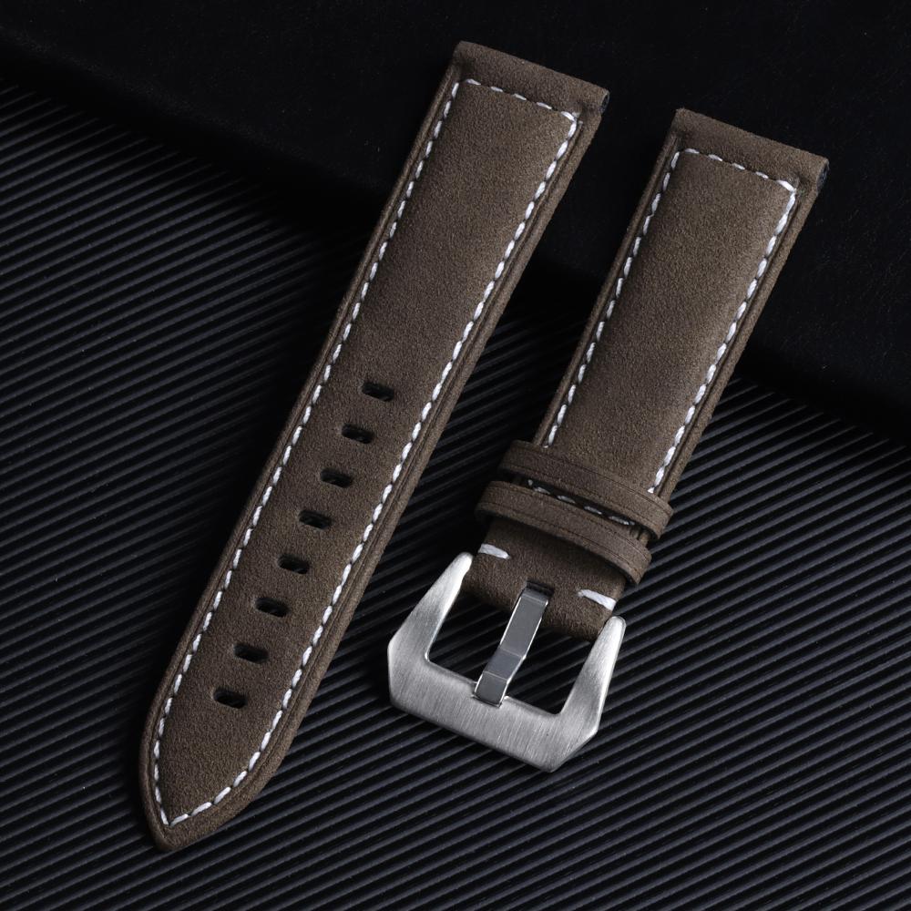 Оригинальный ретро-ремешок для часов из телячьей кожи, ширина 18 мм, 20 мм, 22 мм, 24 мм, подходит для часов Samsung и Seiko, универсальный сменный ремешок.