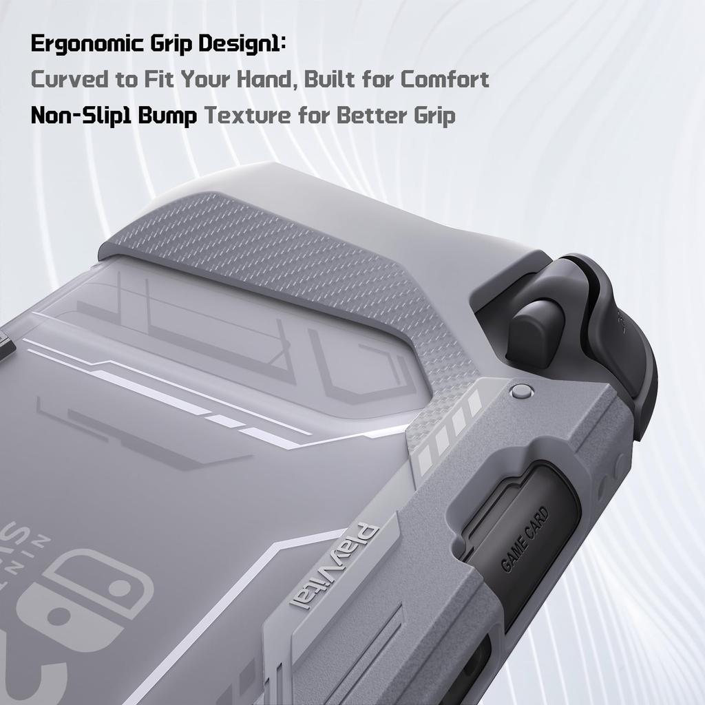 PlayVital METEOR TPU Soft Protective Case Cover for Nintendo Switch 2 Dock with Thumb and (2025), Compatible, Grips, Shockproof, Non-Slip,