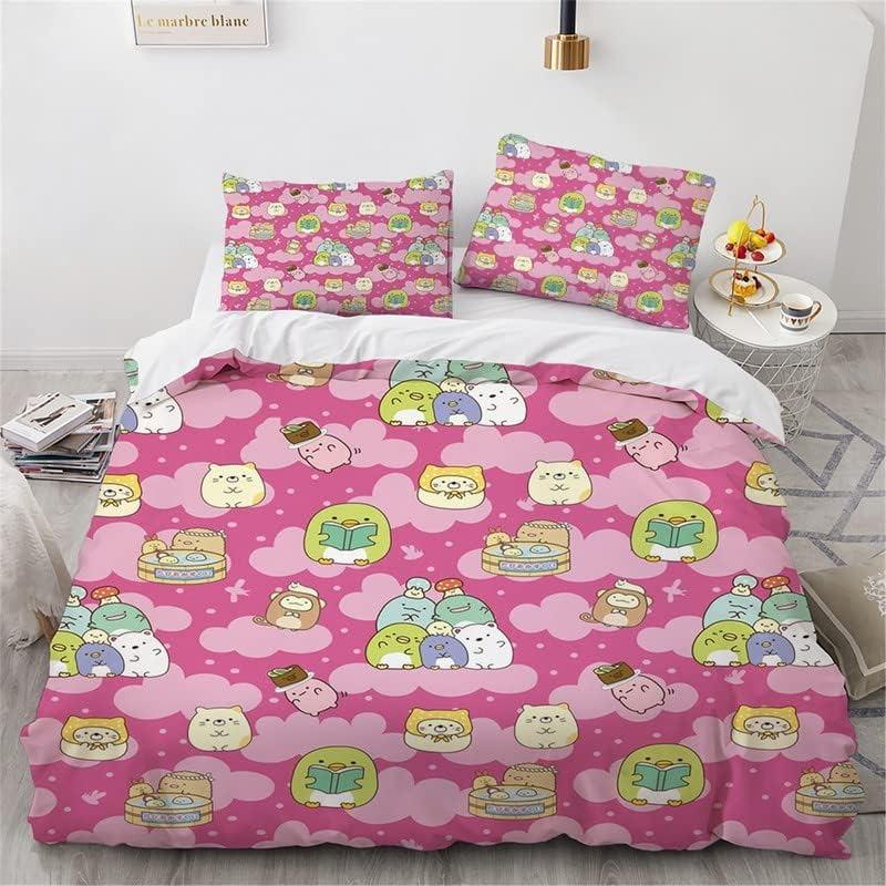 Японский мультфильм Sumikko Gurashi Аниме Постельное белье Каваий Милый Sumikkogurashis Пододеяльник Покрывало Наволочка Квин Кинг