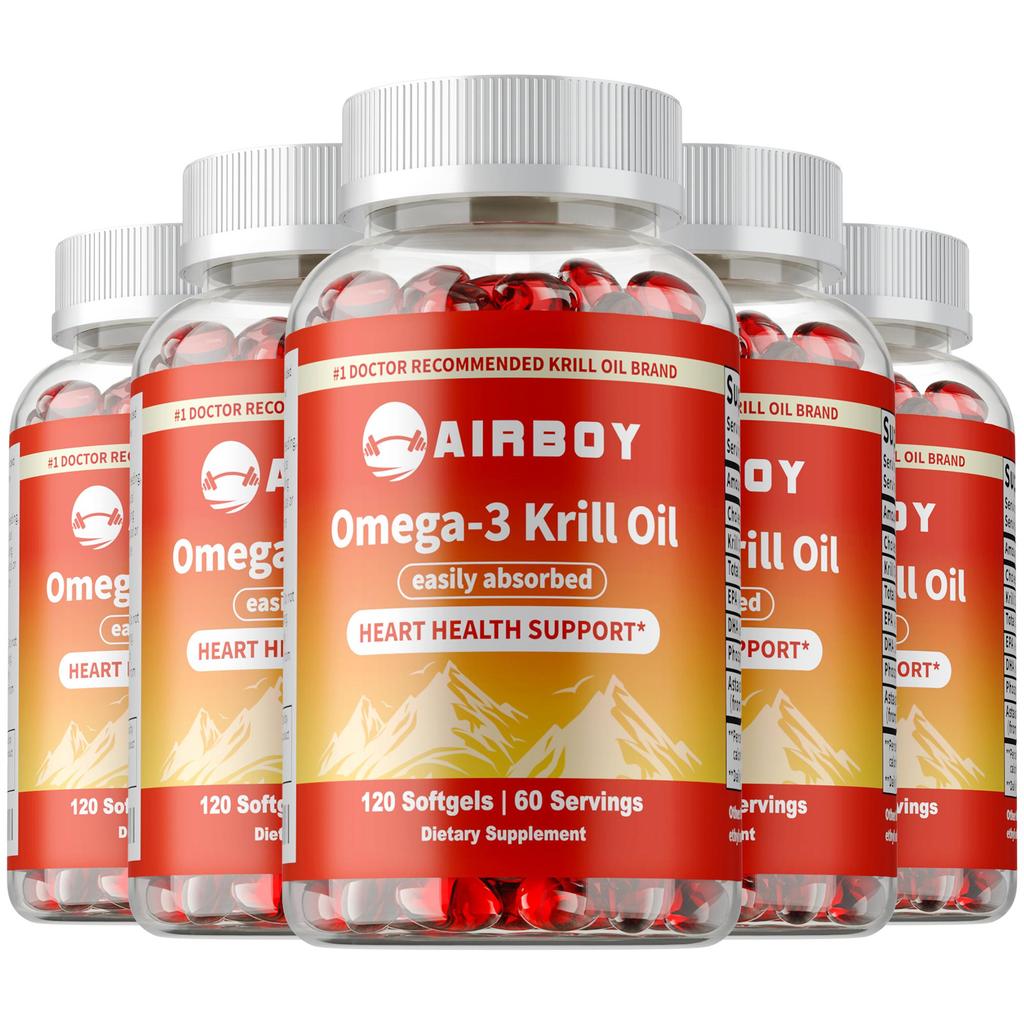 Airboy - Antarctic Krill Oil Capsules - Brain, Joint, and Eye Health