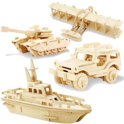 3D DIY деревянная головоломка игрушка военная серия танк модель автомобиля набор творческий собранный образовательный головоломка игрушки подарки для детей