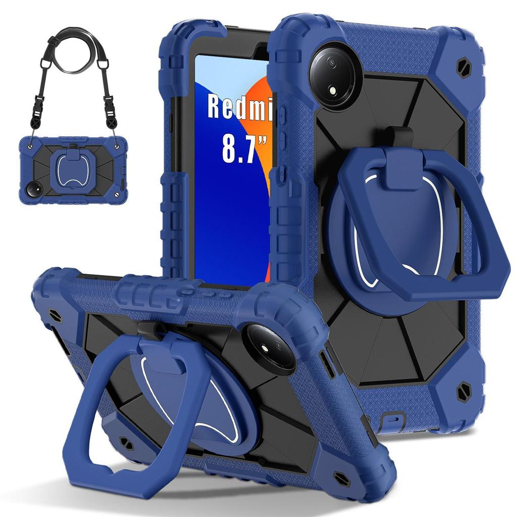 Чехол для Redmi Pad SE 8.7'' 2024: Вращающаяся на 360° подставка, Силиконовый чехол от падения