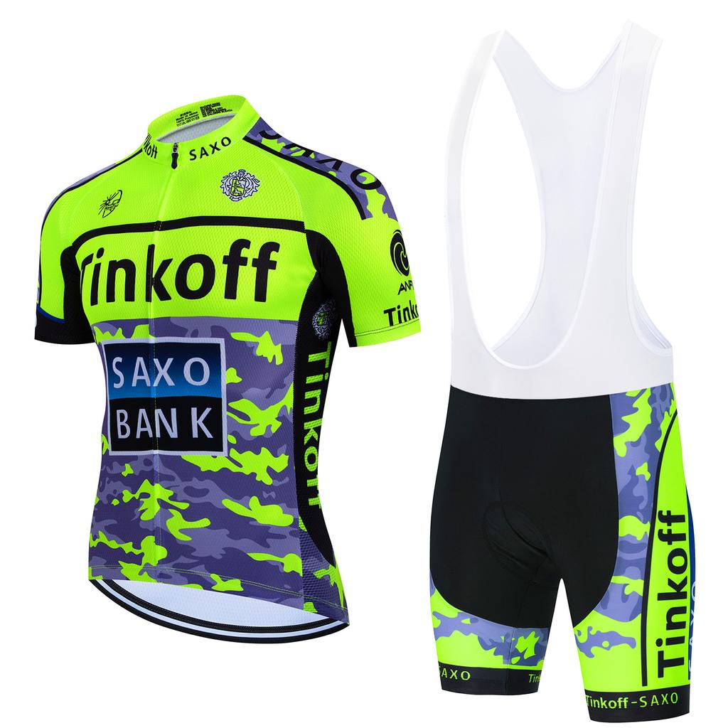 2026Tinkoff saxo bank Велосипедный костюм Дышащая велофутболка Летняя велоодежда Одежда для катания на горном велосипеде Триатлон