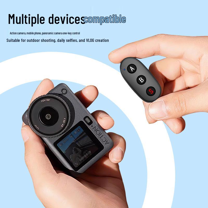 Портативный Bluetooth-пульт для спортивной камеры - Совместим с DJI Action, Insta360 и GoPro