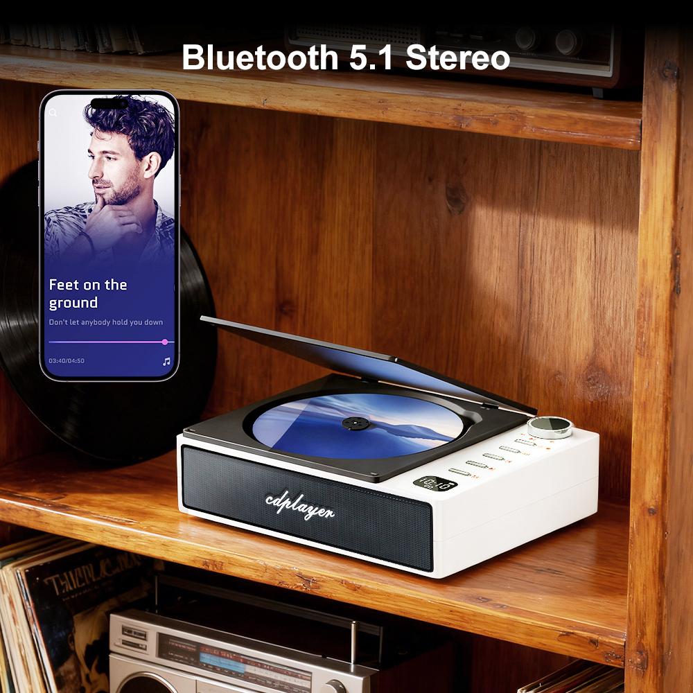 Автомобильный CD-плеер Bluetooth 5.1 3,5 мм AUX/USB/ОПТИЧЕСКИЙ Поддержка Классический Беспроводной Громкоговоритель Радио FM Приемник Портативный Усилитель