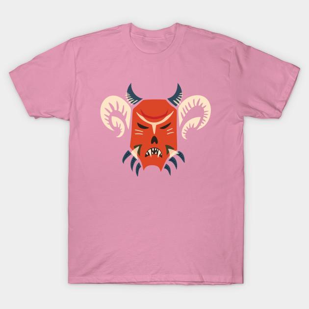 T Shirt Women Kuker Evil Demon Mask Harajuku Print Kawaii Tshirt Summer Short Sleeve Female T-Shirt Top Tee