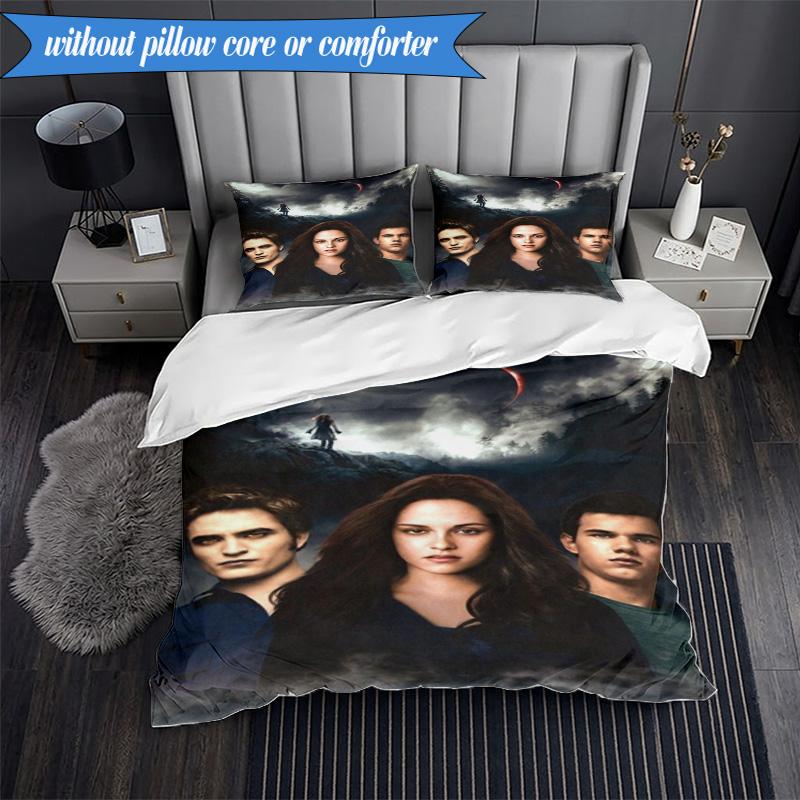 vampire Saga Romance 3pcs K-pop music group Bedding set,Ideal for Bedroom, Dormitory,Including Duvet Cover And 2pcs Pillowcases,Fan gifts