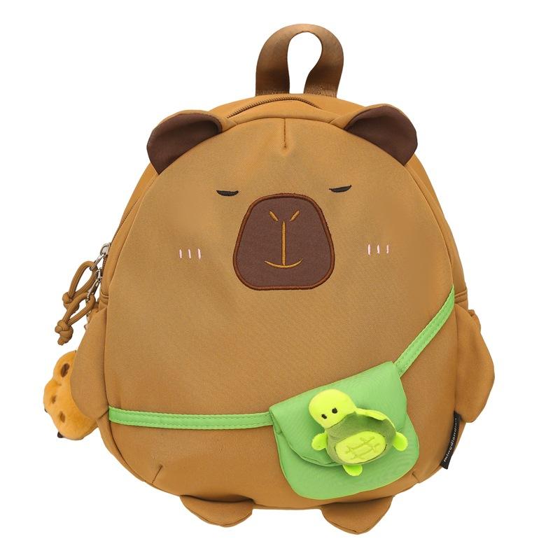 Девочки сердце милый капибара рюкзак сумка большая вместимость студенческий кампус школьная сумка девочки универсальный рюкзак для хранения