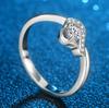 Small And Simple Diamond-Encrusted Ring, Female Popular Jewelry, Love Love Wedding Ring, Wedding Gift