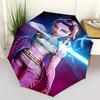 1pc Light Saber Outdoor Umbrella - Automatic Opening/Closing, Portable 3-Fold Design with 8-Bone Iron Frame, Perfect Gift for Fans, Travelers, Da