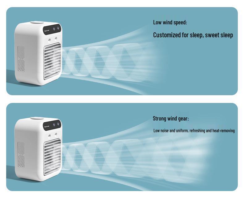 (New) Mini Portable Desktop Air Conditioner Fan - Compact Cooling for Dorms and Students