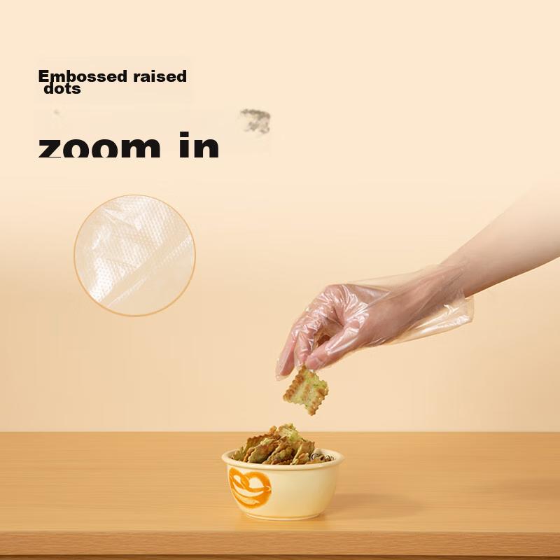 Original Disposable Gloves, Food-Grade Thickened PE Gloves, for Lobster, Barbecue, Camping, Home Use And Catering [200 Pieces]