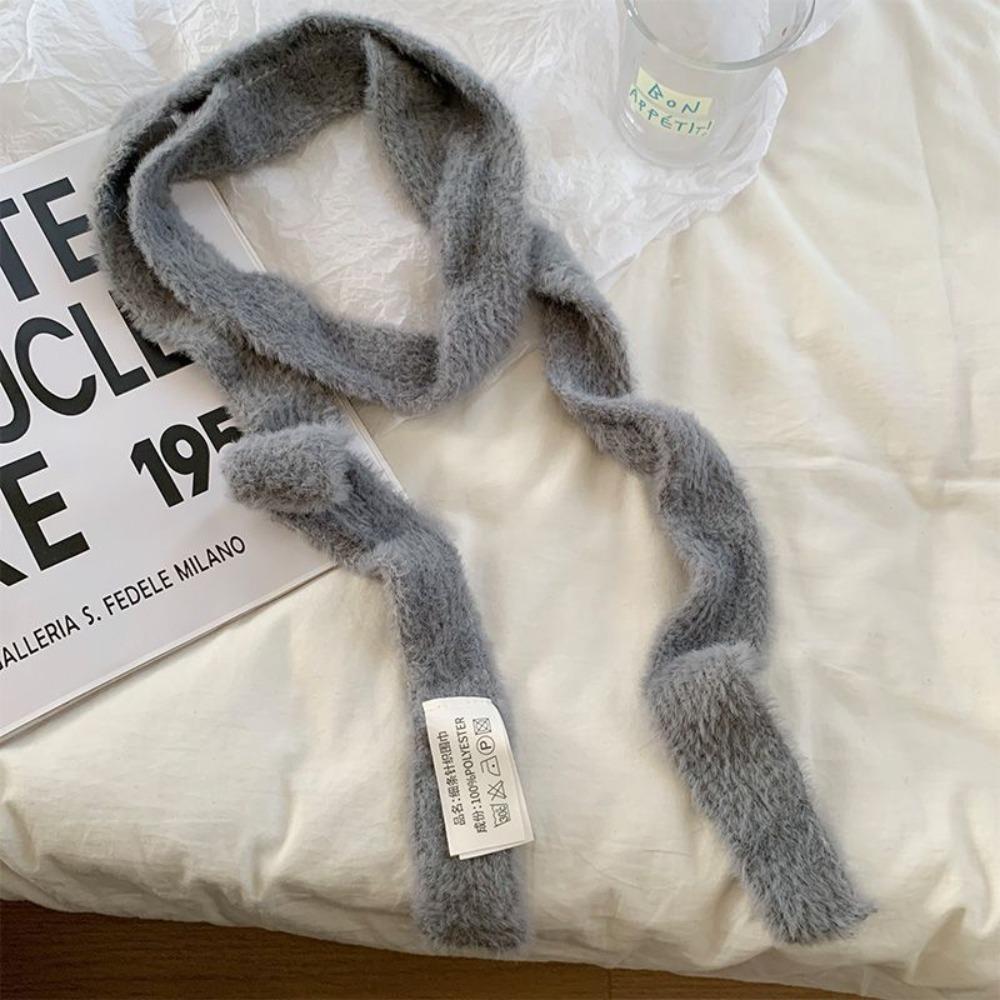 Harajuku Wool Shawl Y2K Long Narrow Scarves All-match Knitted Scarf Autumn/Winter