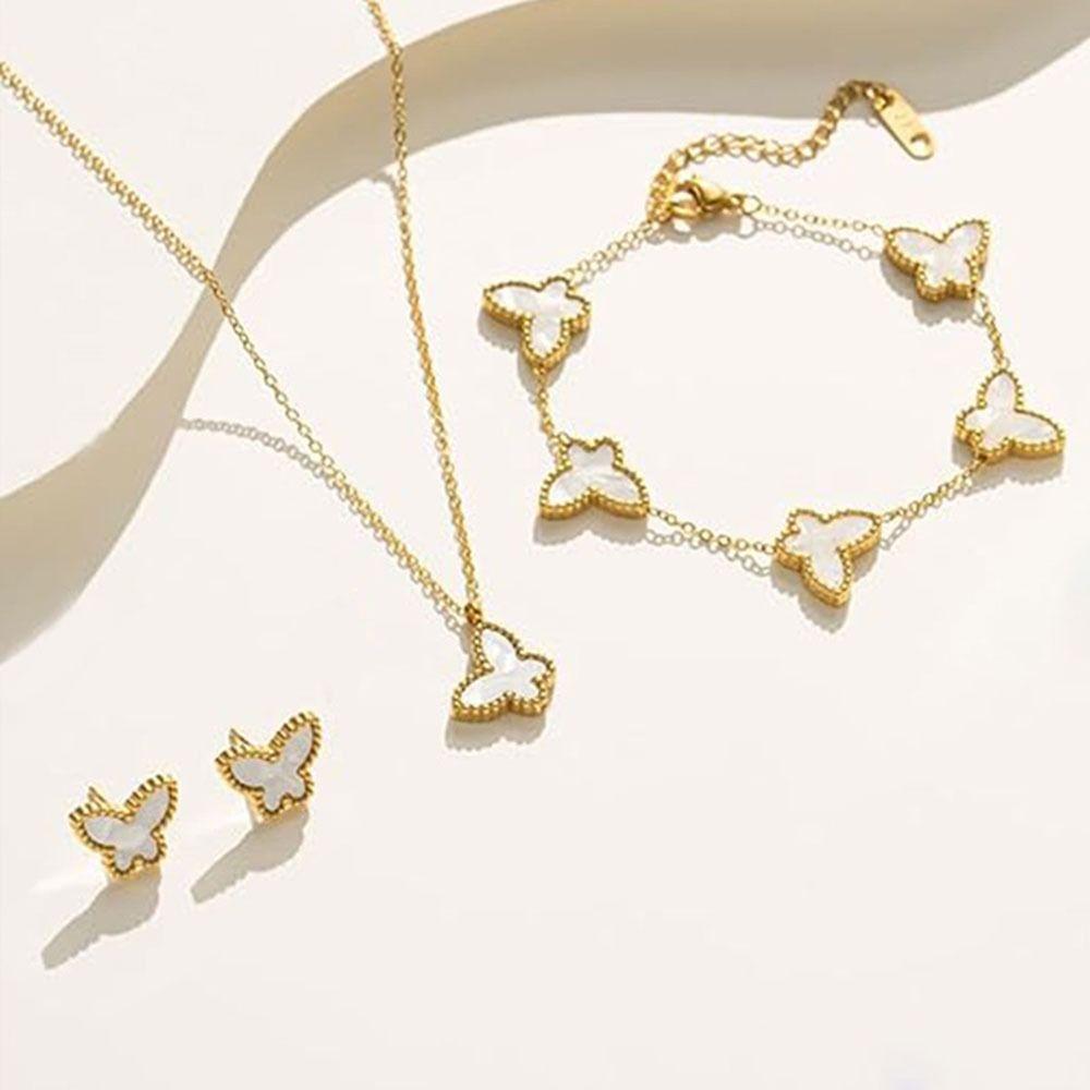 Минималистский браслет-бабочка Двусторонняя бабочка Ювелирный подарок Браслет на удачу