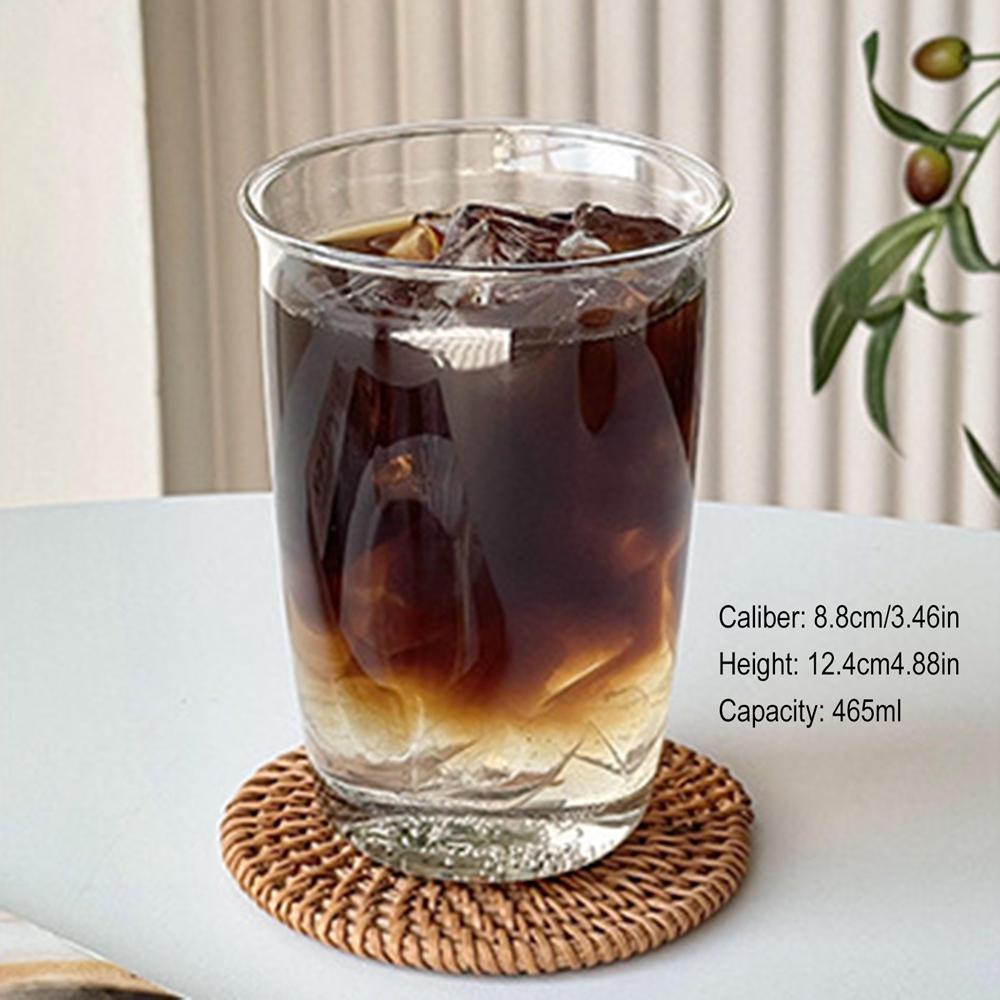 420ml Transparent Glass Coffee Mug Breakfast Mug Latte Cup High Borosilicate Glass Cup Beer Milk Water Cocktail Drinking Mugs