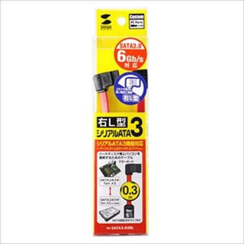 Sanwa Supply Right L Type Serial ATA3 Cable 0.3m TK-SATA3-03RL
