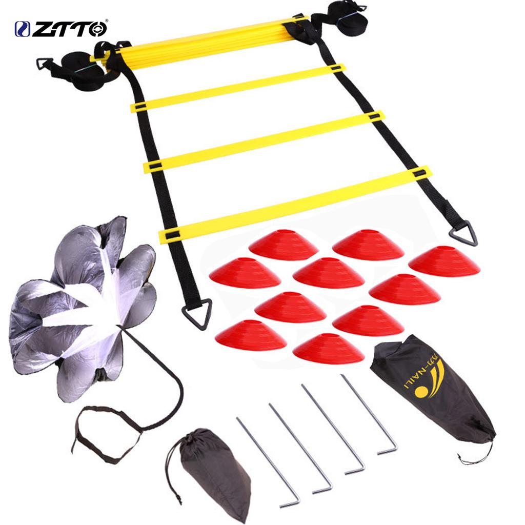 ZTTO Набор тренировочного оборудования для лестницы для скоростного футбола и ловкости с желобом сопротивления