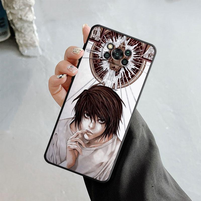 Чехол для телефона Xiaomi Poco X3 Nfc X4pro M3 C40 для Mi 12 11 10 10t 8 Note10 Lite 11ultra 11t Pro F1 аниме Death Note L Light
