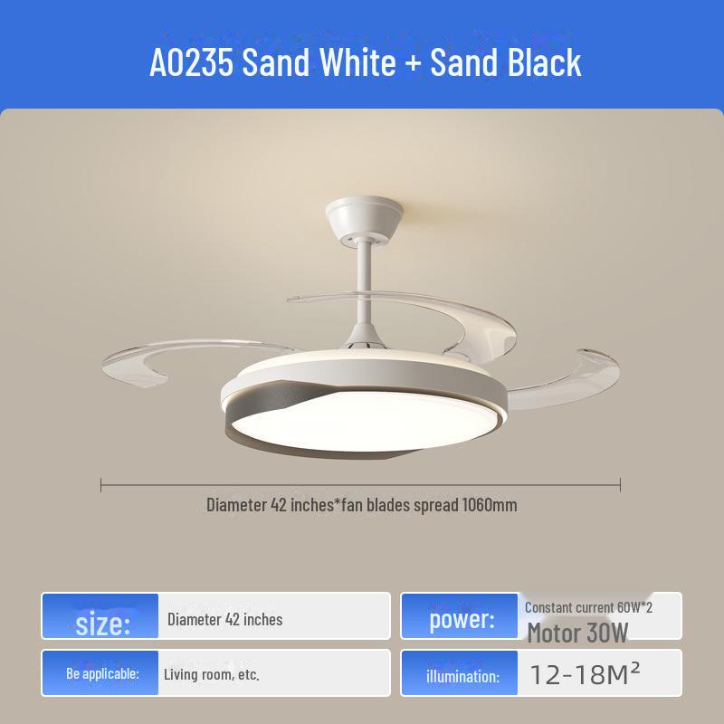 Современный потолочный вентилятор из орехового дерева с интеллектуальным преобразованием частоты для гостиной и столовой