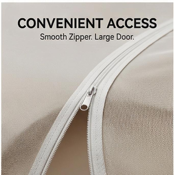 Easy-Install Full-Cover Mosquito Net Bed Canopy, Breathable Mesh with Stable Stand, for Bedroom Protection Against Insects