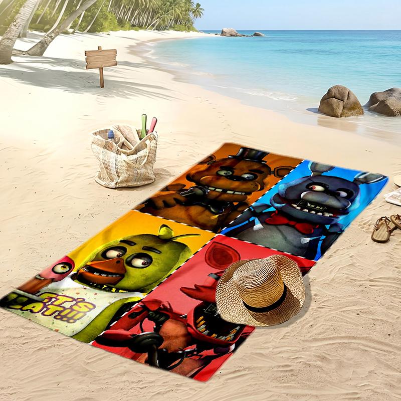 Five Nights at Freddy’s Beach Towel, Soft Absorbent Quick‑Dry Towel for Beach Pool Swimming Travel Home