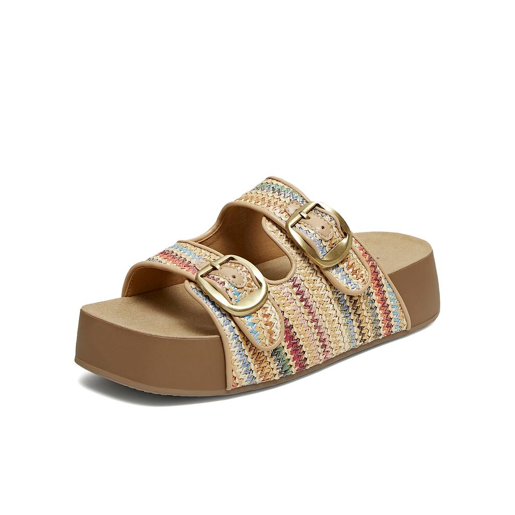 TATA/He She 2026 Summer Shopping Mall Same Style Boken Shoes Women's Versatile Casual Slippers