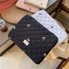 Tablet Storage Cute Rhombus Embroidered Bow Notebook Storage Bag