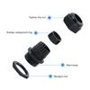 50Pcs Waterproof Cable Glands PG7/PG9/11/13.5/16/19 Cable Glands Joint Cable Grommets for Control Box,Junctions Box