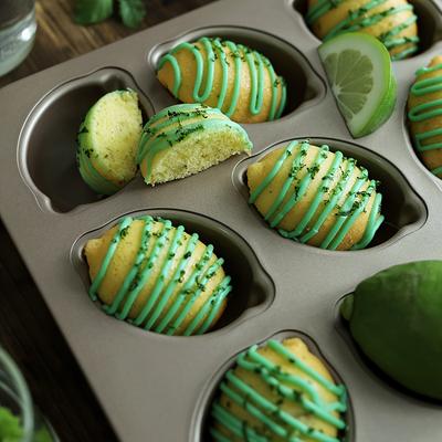 1 шт., 12-гнездовая форма для выпечки кексов в виде лимонов с антипригарным покрытием для духовки, форма для маффинов