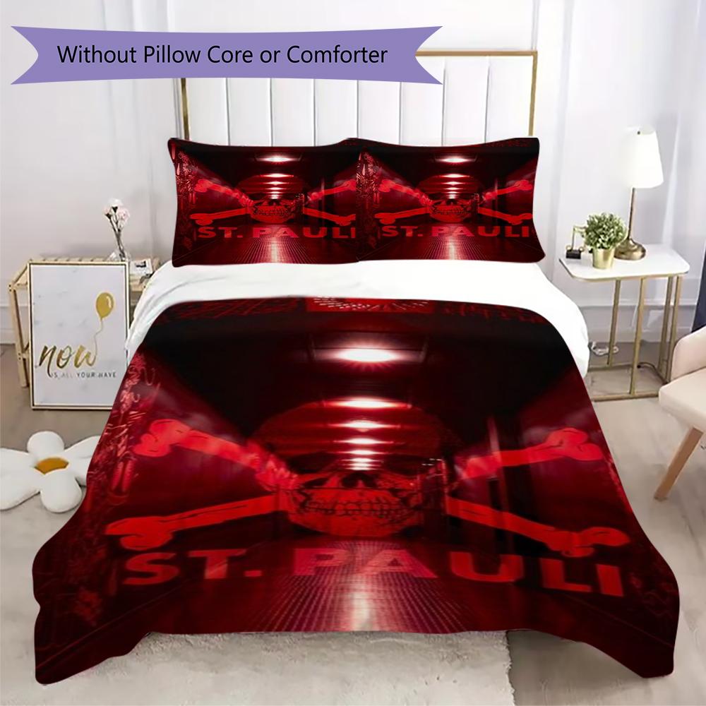 ST pauli Pattern Bedding uilt Set uilt Cover Pillowcase Home Decoration Birthday Gift (1 * duvet cover + 2 * pillowcase without core)183