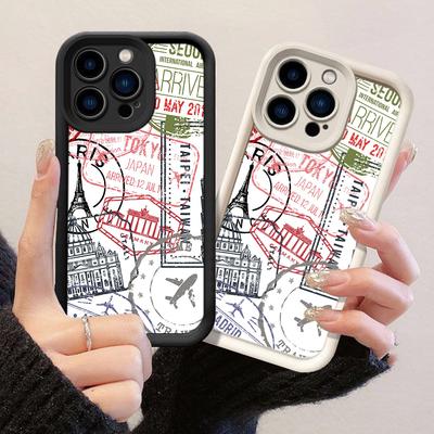 JT544 Дорожная марка для iPhone 17 16 15 14 13 12 Pro Max Samsung S26 S25 Ultra A17 A07 A56 A16 A15 A14 Xiaomi 15T Redmi 15c 14C Note 11 12 13 Мягкий чехол