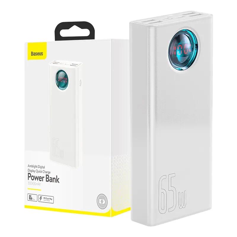 Powerbank Baseus Amblight 30000Mah, 4Xusb, Usb-C, 65W (White)