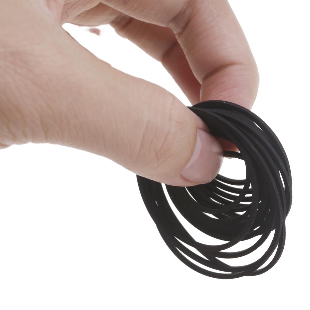20pcs Square Rubber Belts for Recording Devices and Video Drives 1.2mm Strong Rubber Belts Mixed Size 30-65mm