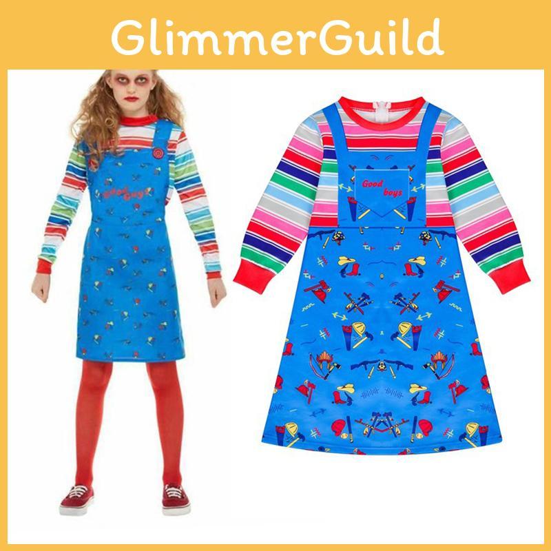 Очаровательный лицензированный костюм Чаки для детских игр на Хэллоуин, детский маскарадный костюм