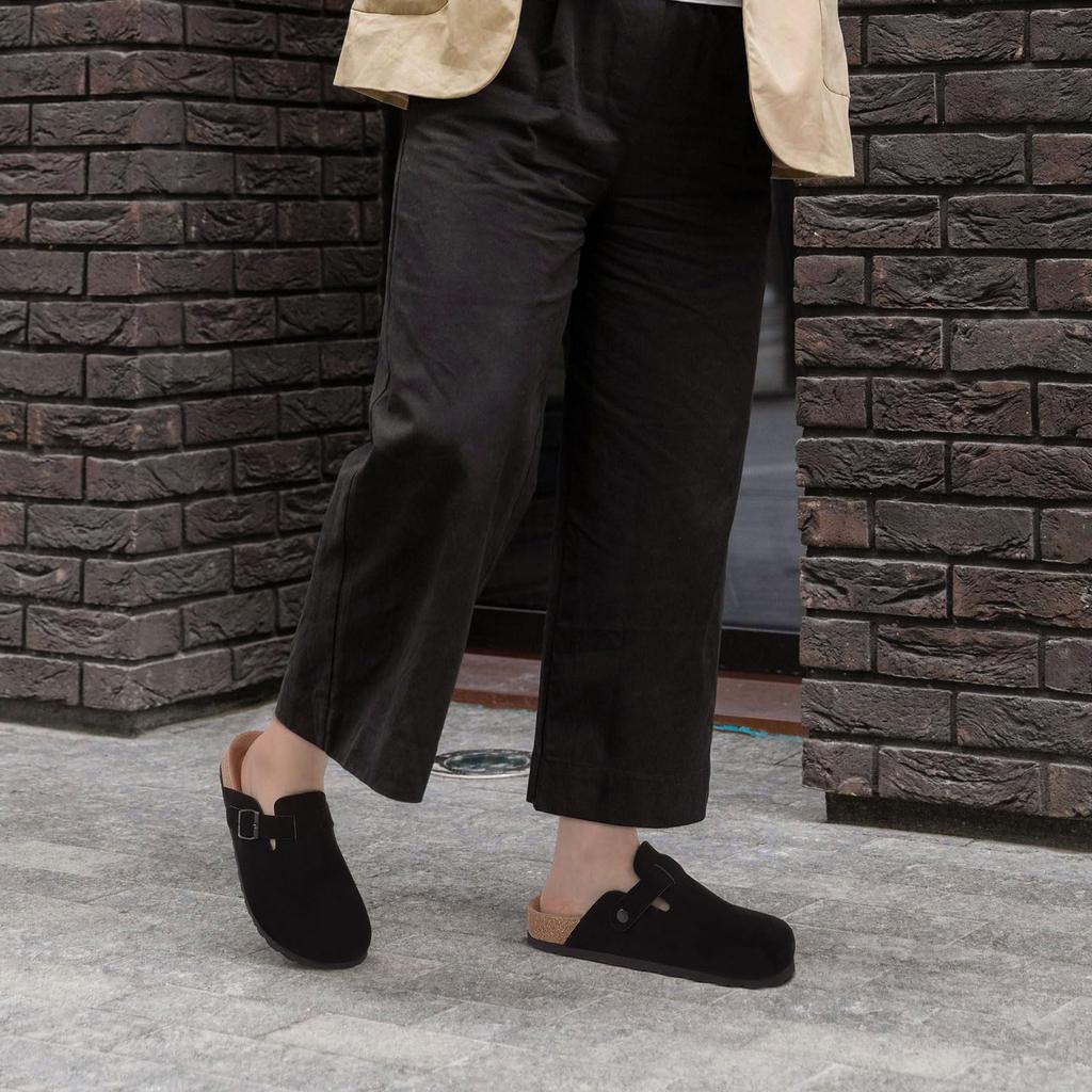 Fashion Cretsar Women's Suede Clogs Fashion Leather Mules Cork Footbed Sandals Potato Shoes New Men Lady Clog Slippers with Arch Support