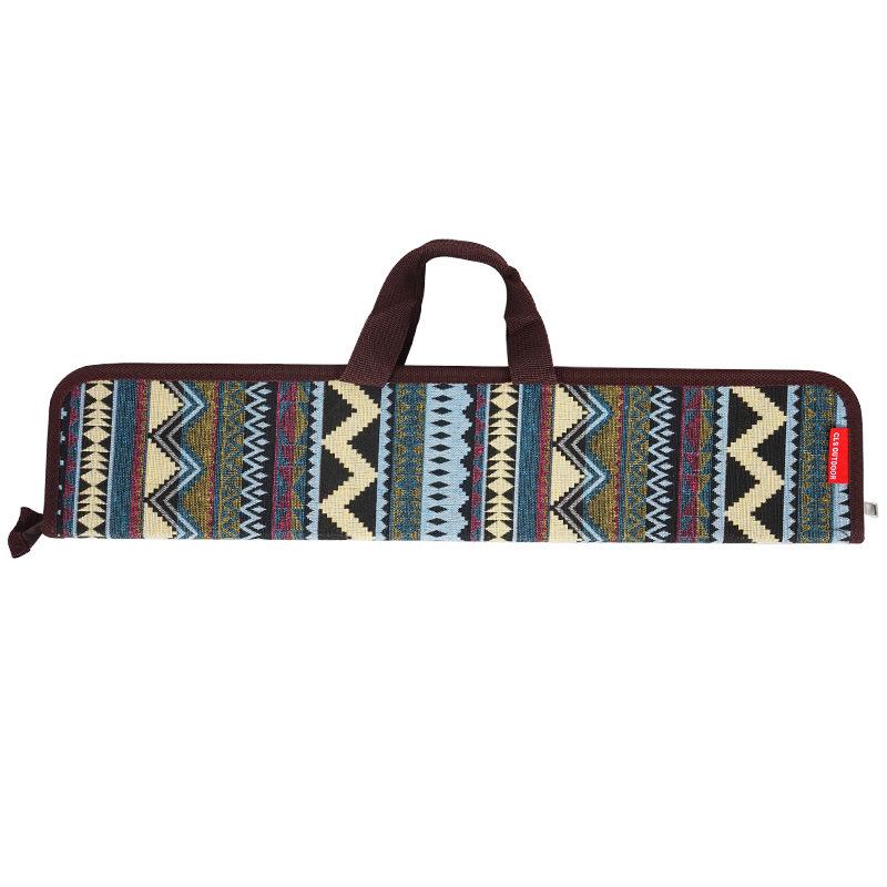 Korean Portable Outdoor BBQ Skewer Set: Stainless Steel U-Shaped Wooden Handle, 7-Piece.