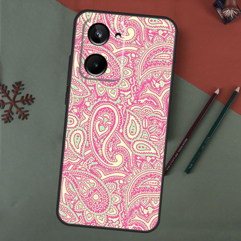 Paisley Pattern Case For Realme C67 C51 C75 C63 C61 C65 C55 C53 C35 C71 11 12 13 14 Pro Plus GT6 GT7 15 Pro