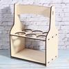 Wooden 6 Holes Beer Red Wine Dispenser Bottle Storage Rack Holder Shelf Storage Organizer for Bar