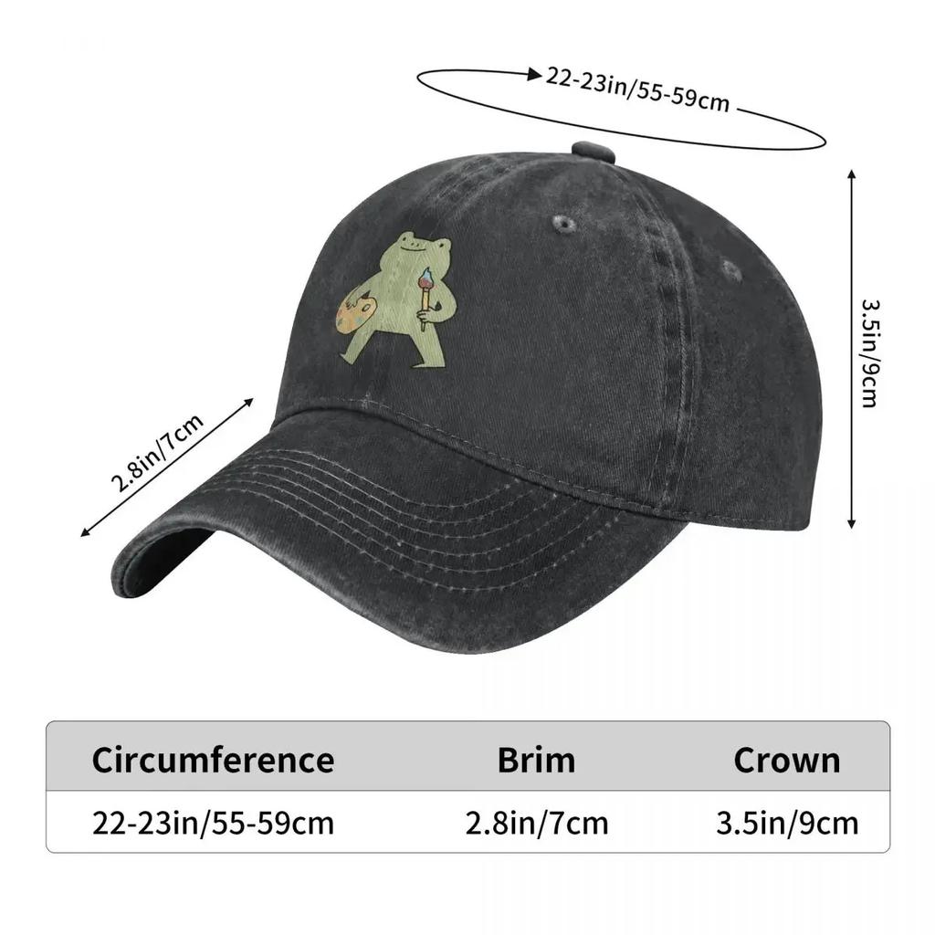 Frog Artist Baseball Caps Peaked Cap Sun Shade Hats for Men