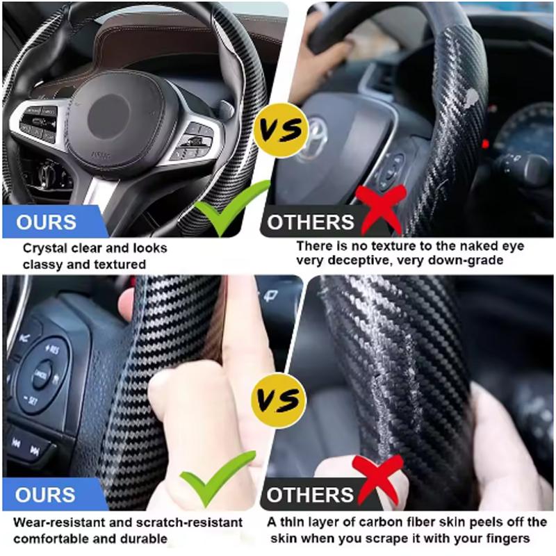 DJSZ3 Carbon fiber Car Steering Wheel Cover Non-slip Protective Pad For Lexus F SPORT ES RX NX LS UX LM LX GX LC RZ IS CT GS RC HS SC