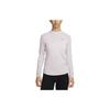 Solid Color Quick-Dry Round Neck Casual Long Sleeve T-Shirt Women Tops Gray Purple FB6846-019