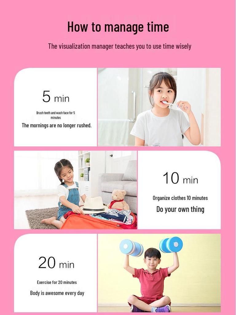 Kids' Visual Timer & Alarm Clock for Self-Discipline and Study