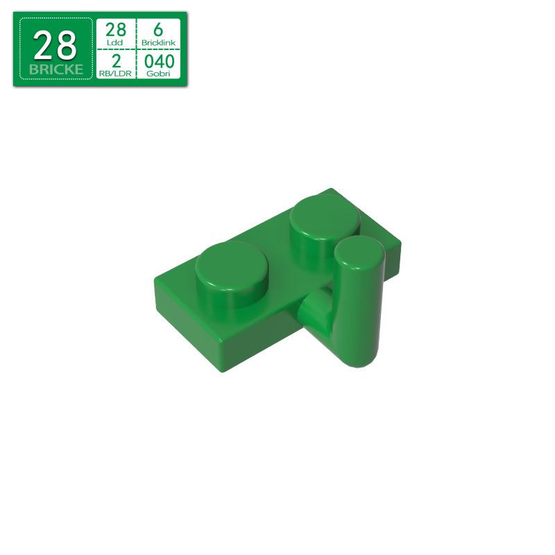 Пластина 1x2 с односторонней ручкой, направленной вверх, совместимая с LEGO 4623 88072