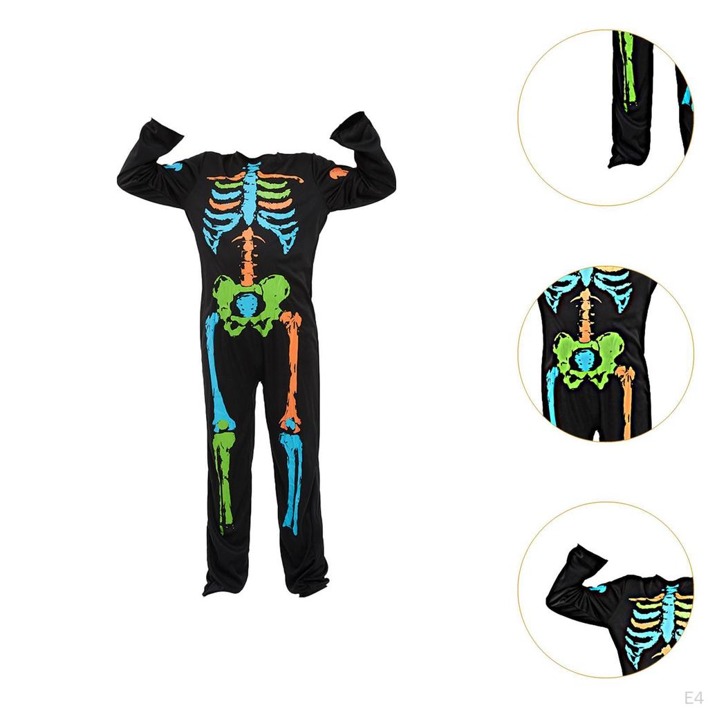 Boys Halloween Skeleton Costume Cosplay Children Clothing for Stage Performances